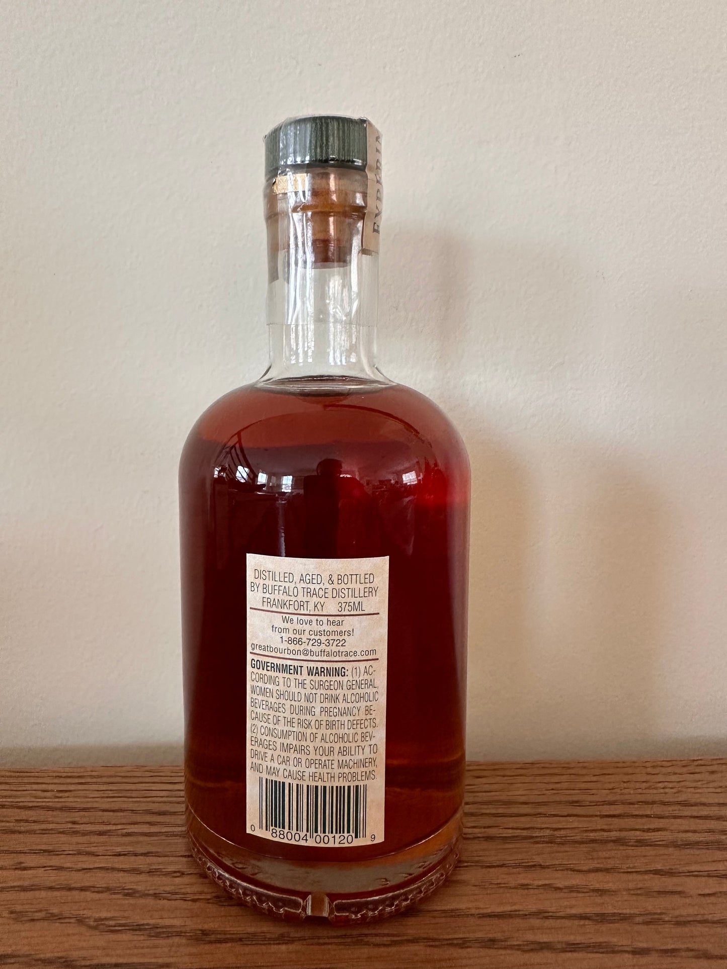 Buffalo Trace Experimental Collection 1991 Rediscovered Barrels Bourbon Whiskey 375ml