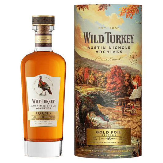 2026 Wild Turkey 16 Year Old Gold Foil Austin Nichols Archives Kentucky Straight Bourbon Whiskey 750ml