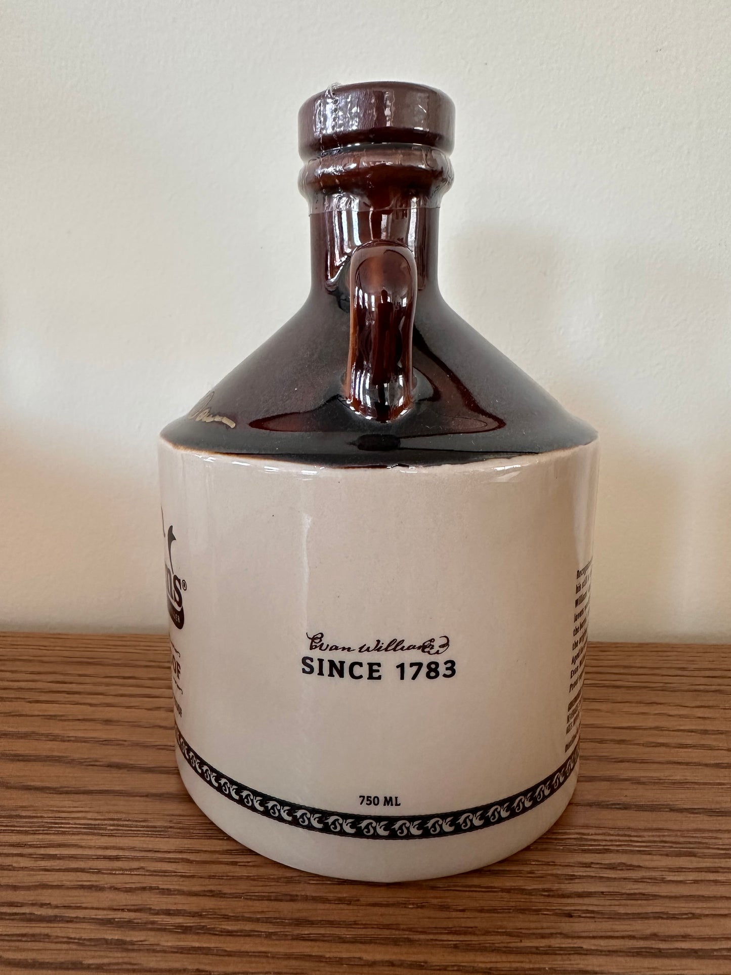 Evan Williams - 7 Year Barrel Proof Ceramic Jug 750ml