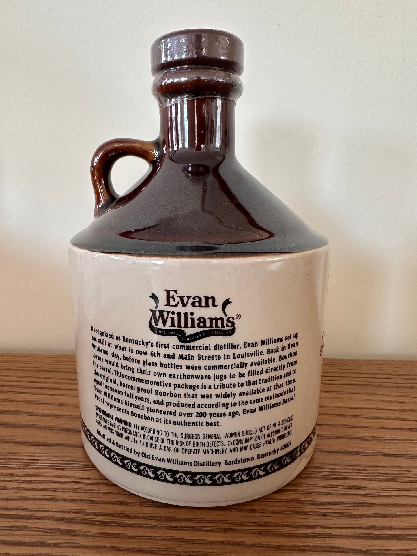 Evan Williams - 7 Year Barrel Proof Ceramic Jug 750ml