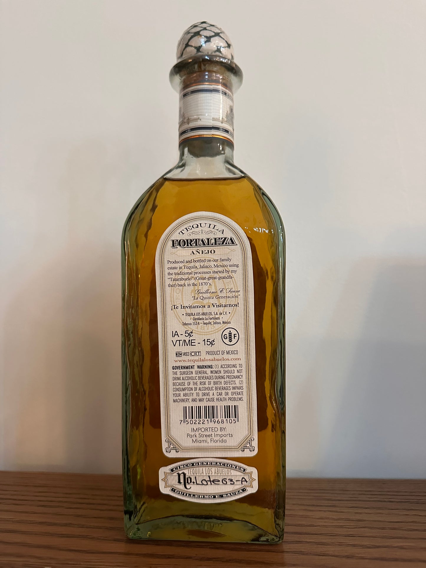 Fortaleza Anejo Tequila Batch 63A 750ml