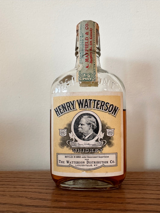Henry Watterson Bottled in Bond 1/2 Pint 1914-1924