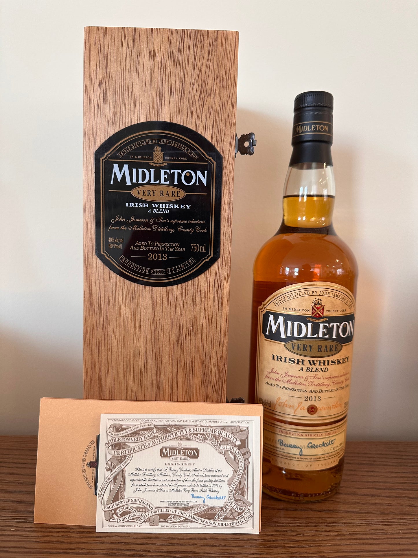 2013 Midleton Very Rare Vintage Blended Irish Whiskey 750ml