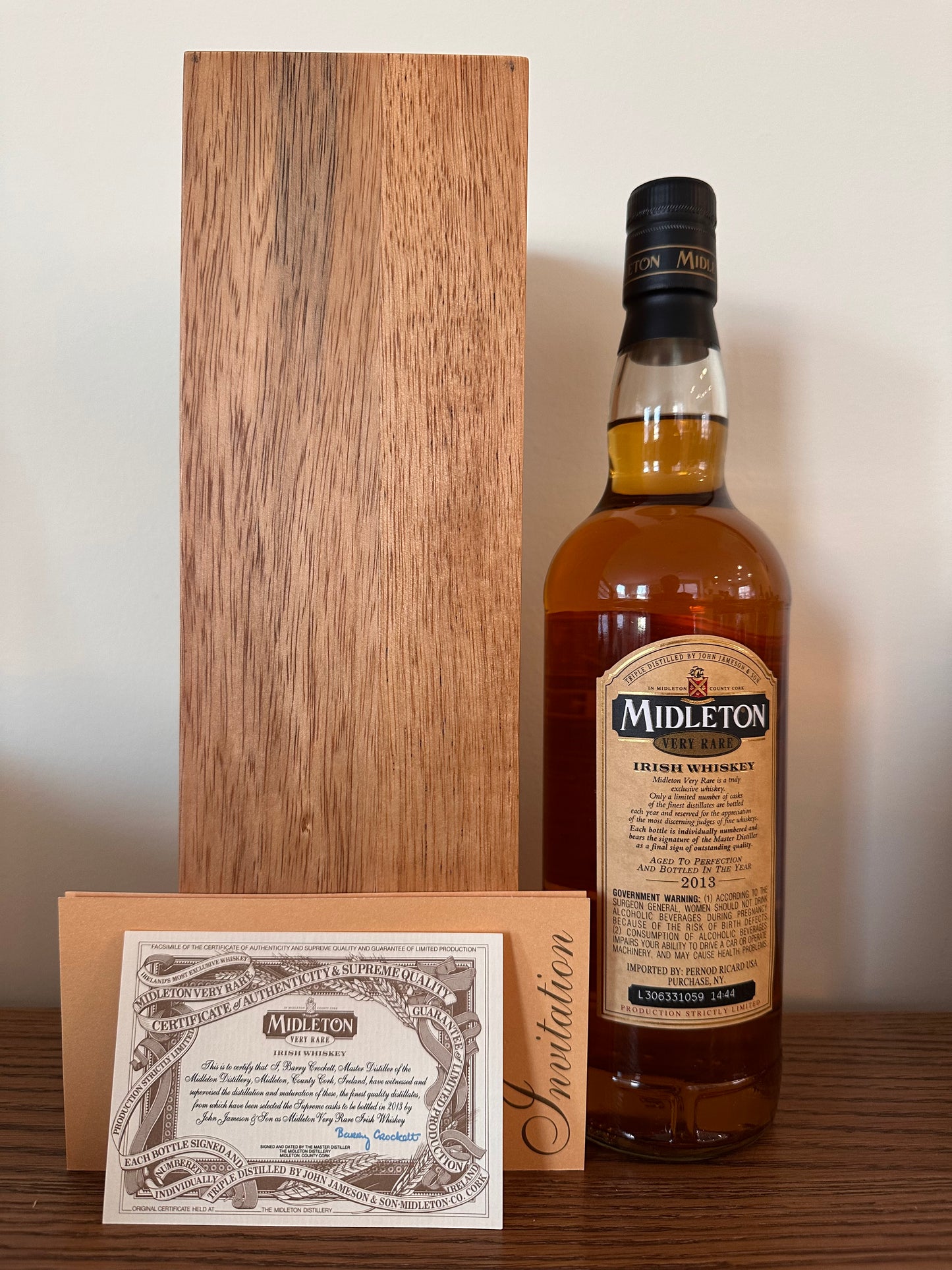 2013 Midleton Very Rare Vintage Blended Irish Whiskey 750ml