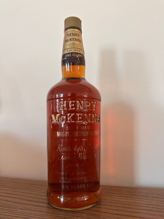 1974 Henry McKenna 6 Year Bourbon Whiskey Quart