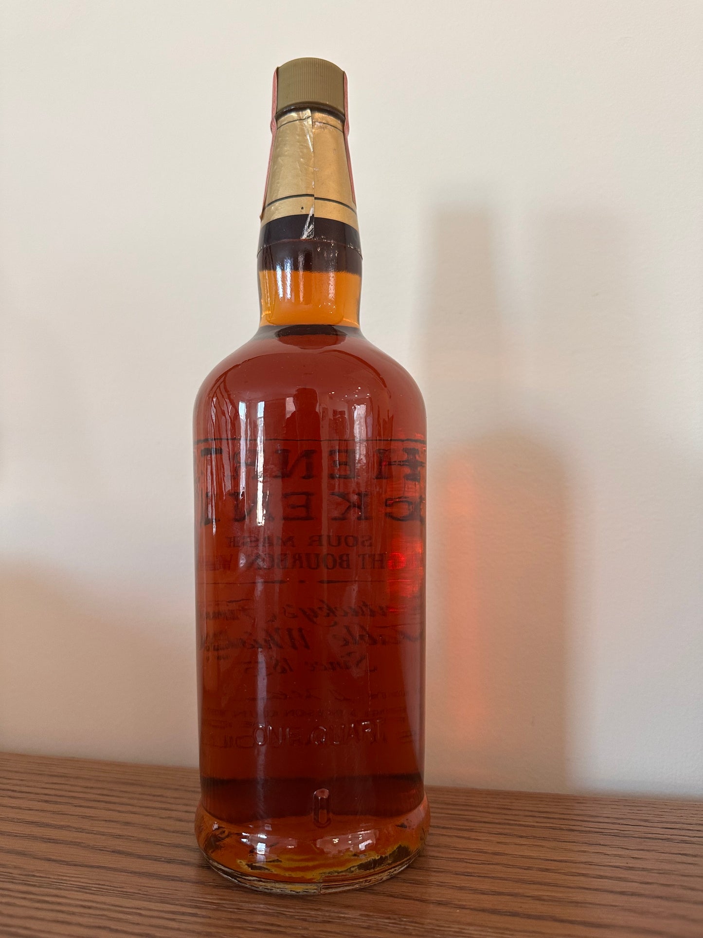 1974 Henry McKenna 6 Year Bourbon Whiskey Quart