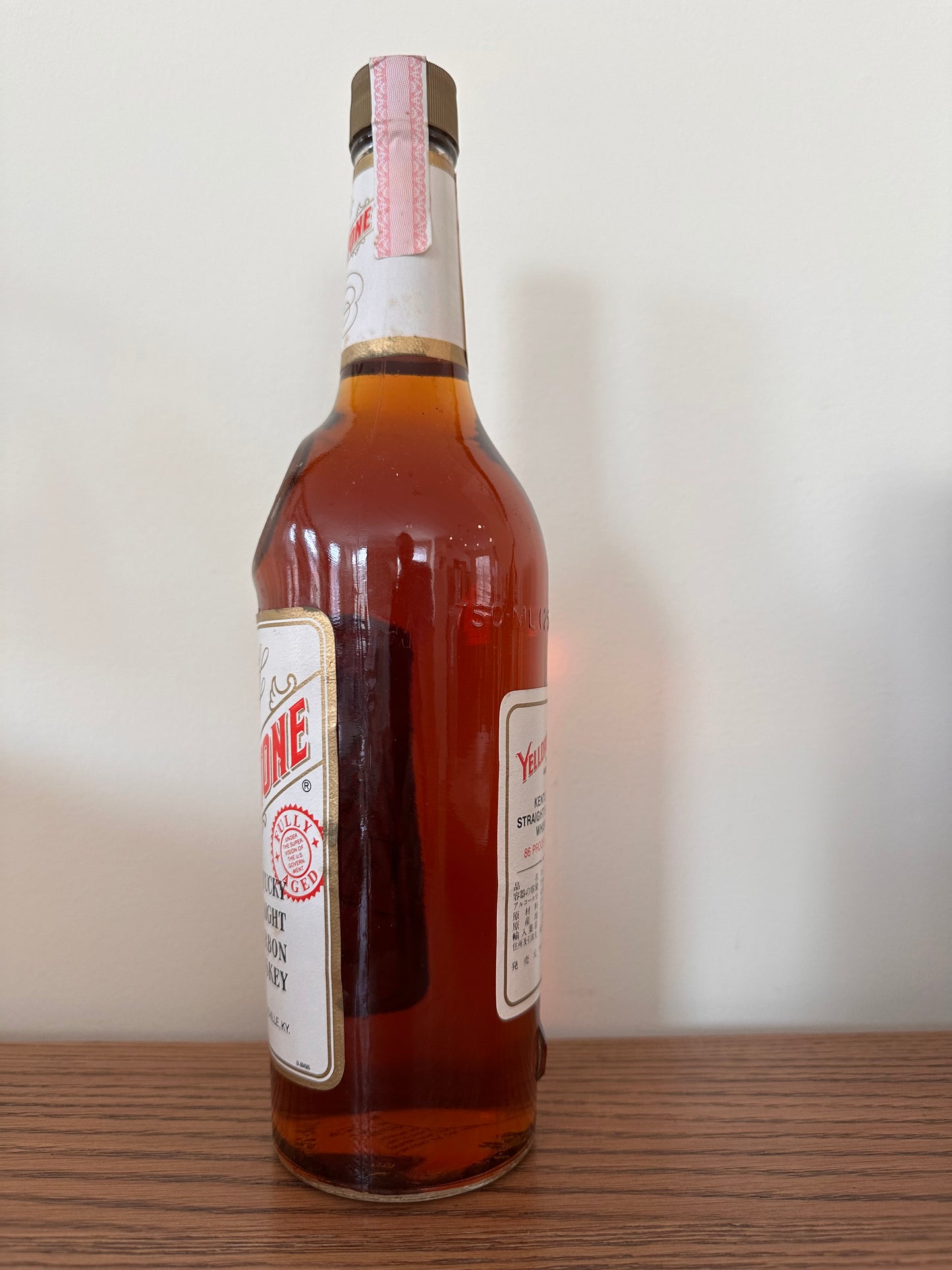 1987 Yellowstone Straight Bourbon Whiskey 750ml
