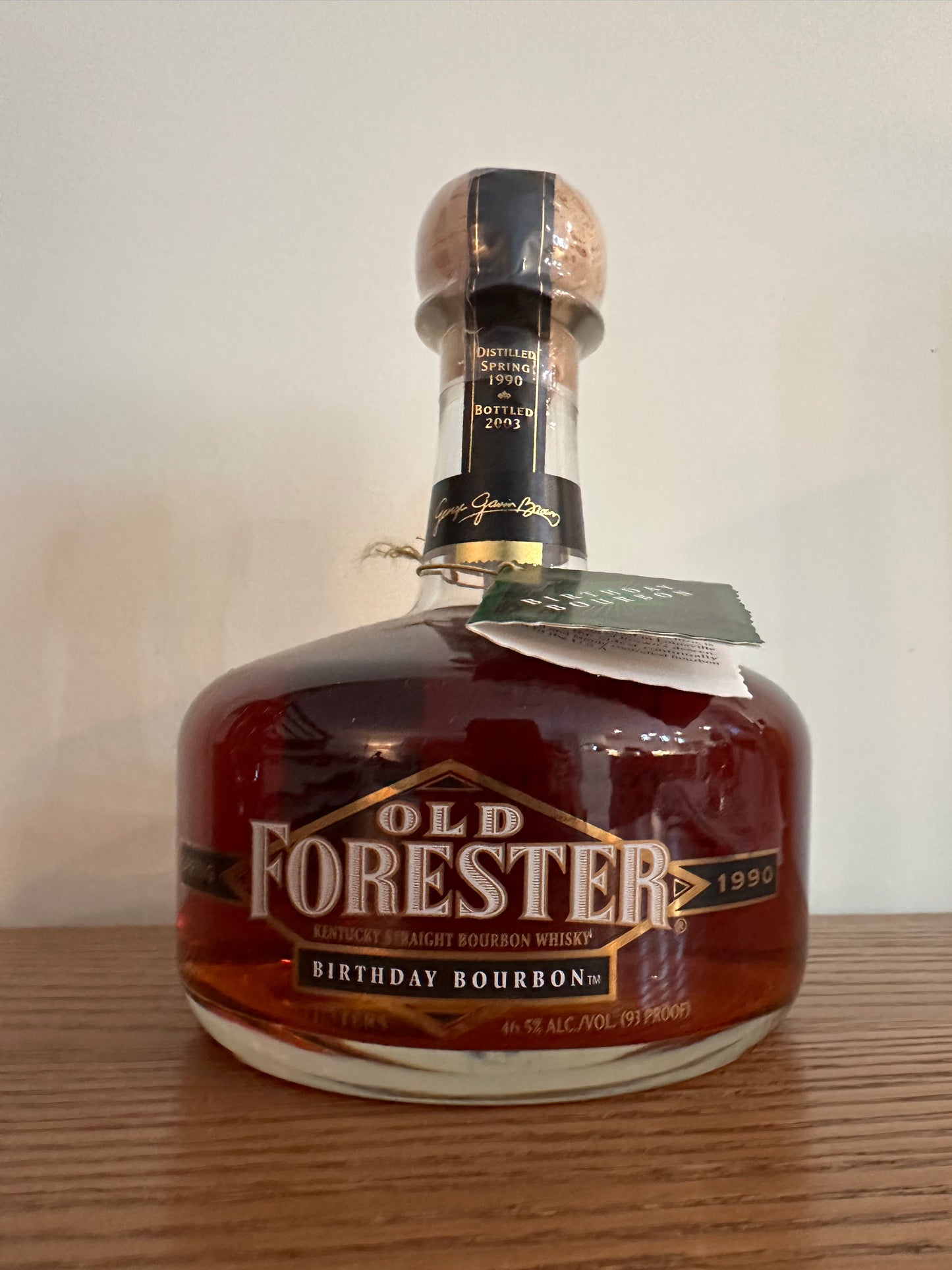 2003 Old Forester Birthday Bourbon 12 Year Old Spring Release Kentucky Straight Bourbon Whiskey 750ml
