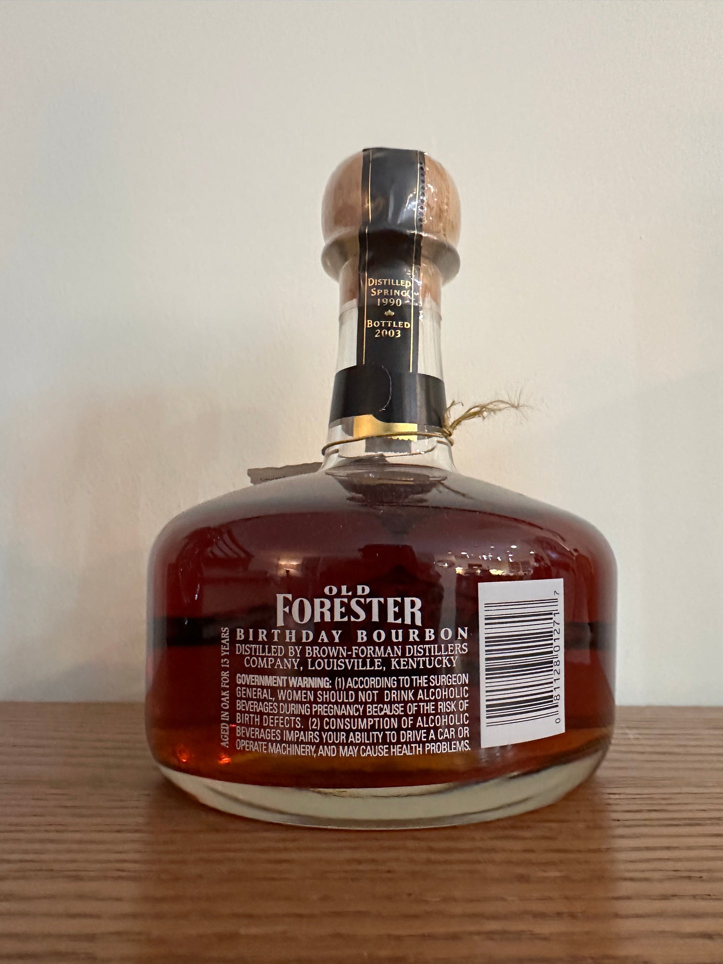 2003 Old Forester Birthday Bourbon 12 Year Old Spring Release Kentucky Straight Bourbon Whiskey 750ml