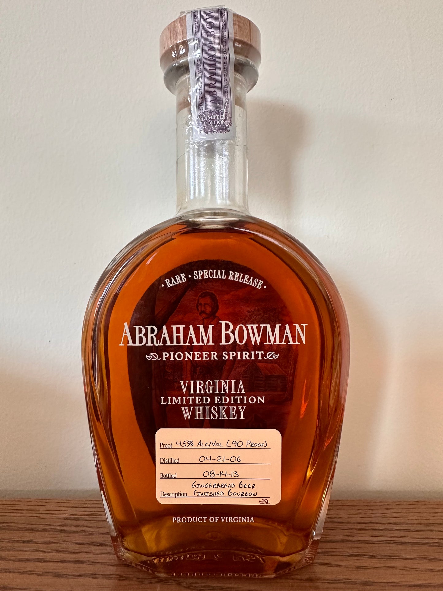 A. Smith Bowman Abraham Bowman Gingerbread Beer Finished Virginia Whiskey 750ml