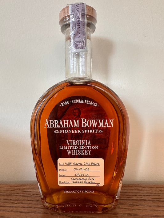 A. Smith Bowman Abraham Bowman Gingerbread Beer Finished Virginia Whiskey 750ml