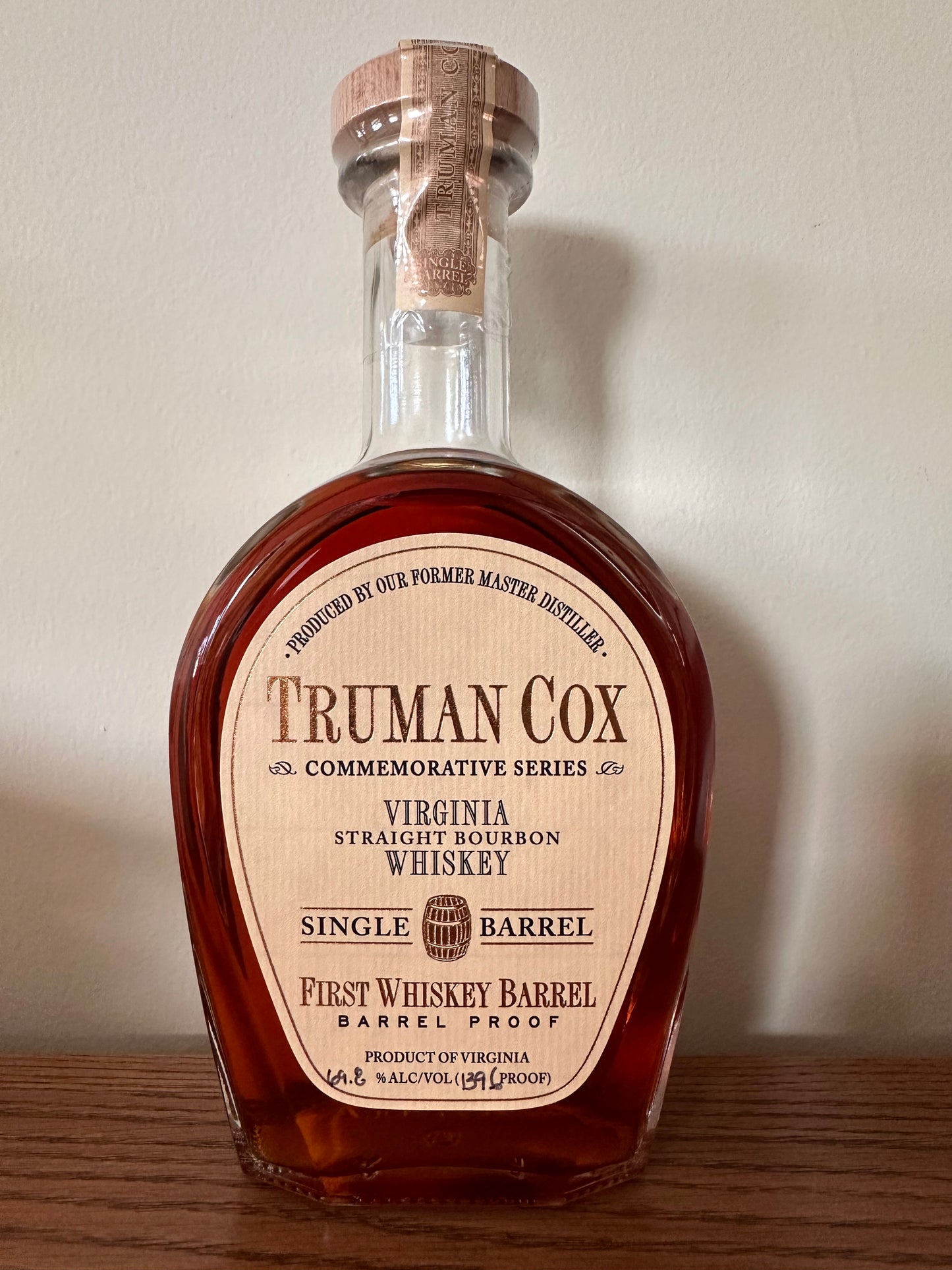2018 Truman Cox Commemorative Series: First Whiskey Barrel 750ml
