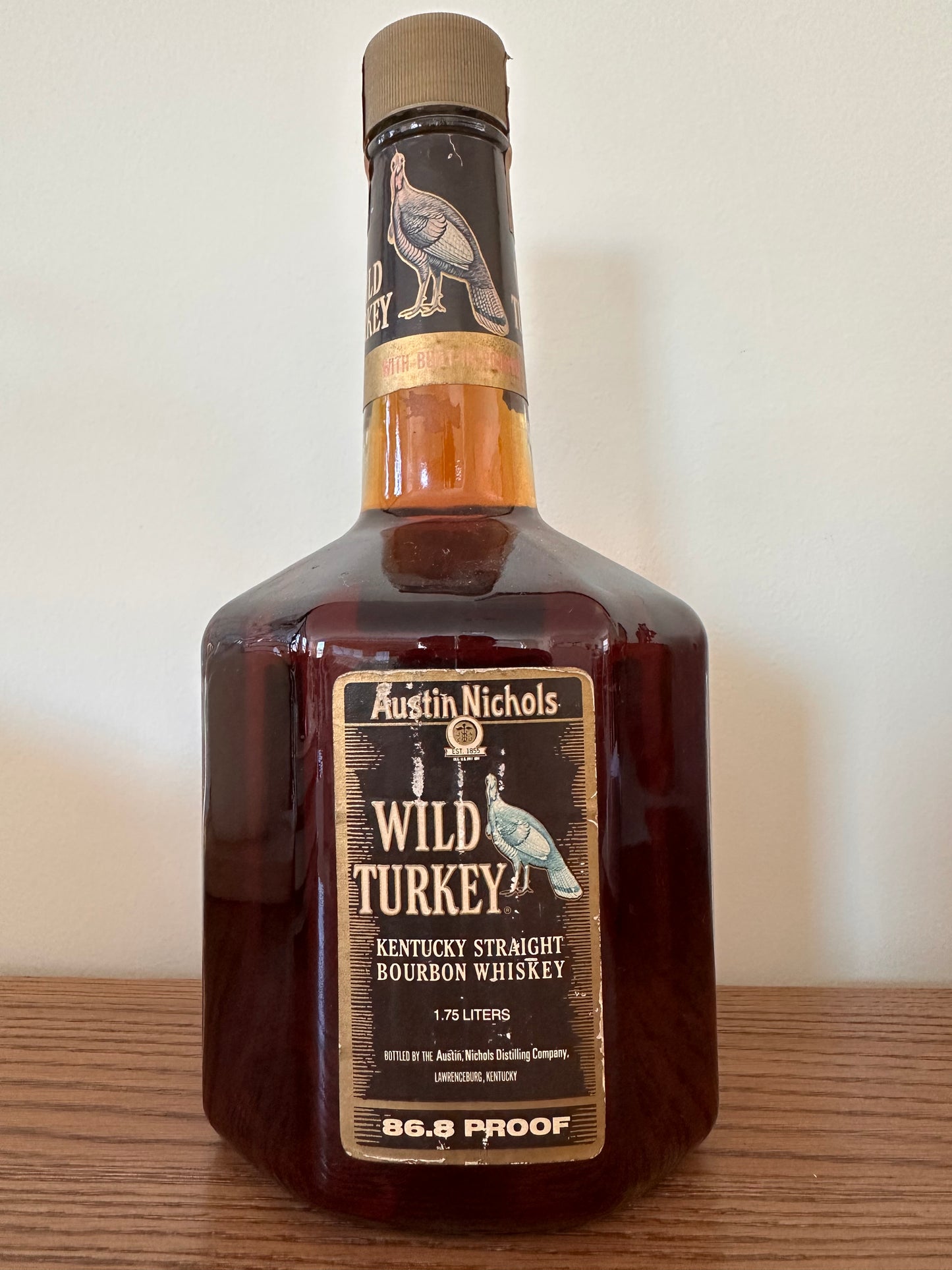 1983 Wild Turkey Kentucky Straight Bourbon Whiskey 86.8 Proof 1983 1.75L