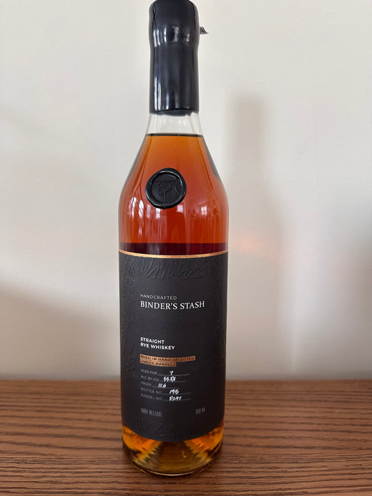 2026 Binder's Stash 7 Year Old Straight Rye Whiskey Rye-n-Man 750ml