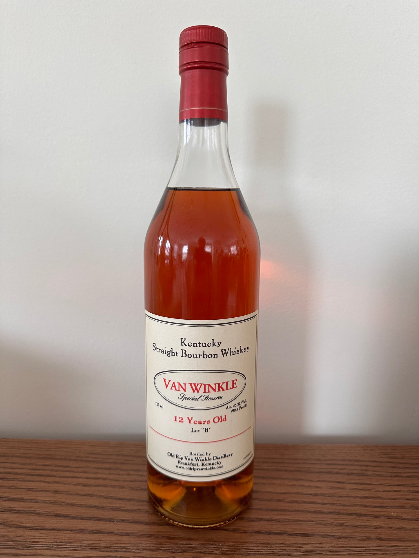 2008 Old Rip Van Winkle Van Winkle Special Reserve Lot B 12 Year Old Kentucky Straight Bourbon Whiskey 750ml