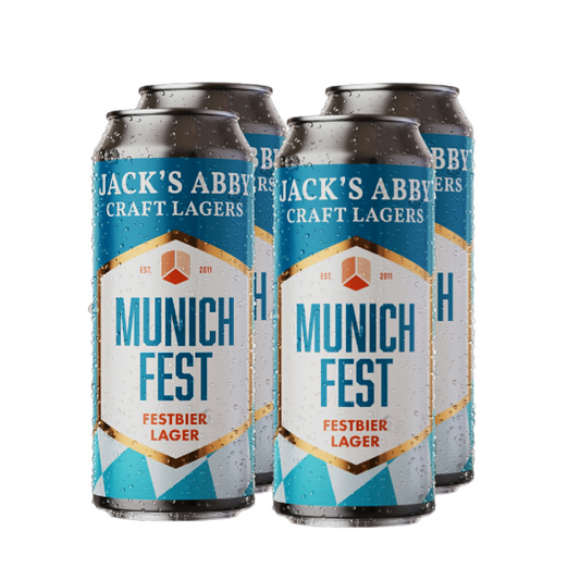 Jack's Abby Brewing Munich Style Fest Ale Beer 16-Oz Can 4-Pack