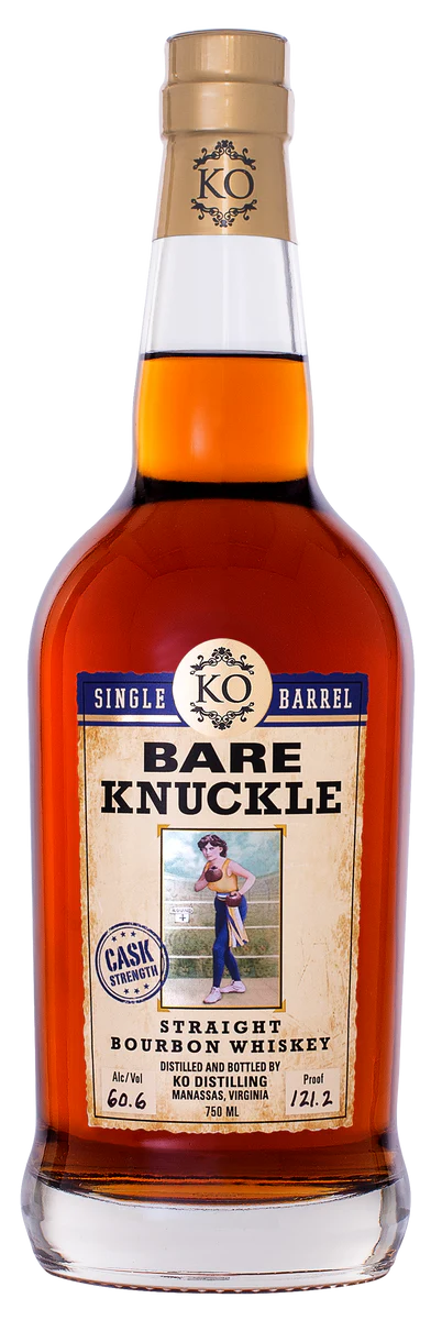 KO Distilling Bare Knuckle Cask Strength Straight Wheat Whiskey 750ml