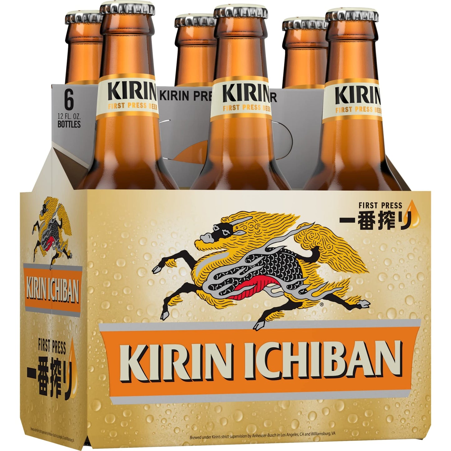 Kirin Ichiban Prime Brew Beer 12-Oz Bottle 6-Pack