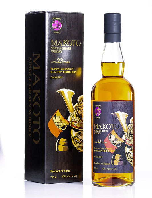Kumesen Bushido Series Makoto 23 Year Old Single Grain Whisky 750ml