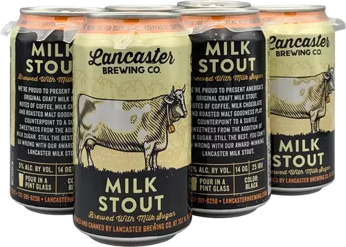 Lancaster Brewing Company Milk Stout Beer 12-Oz Can 6-Pack