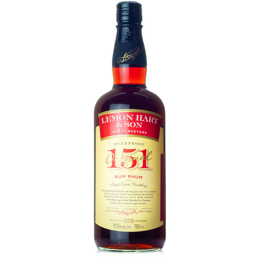 Lemon Hart & Son Original Overproof 151 Rum 750ml