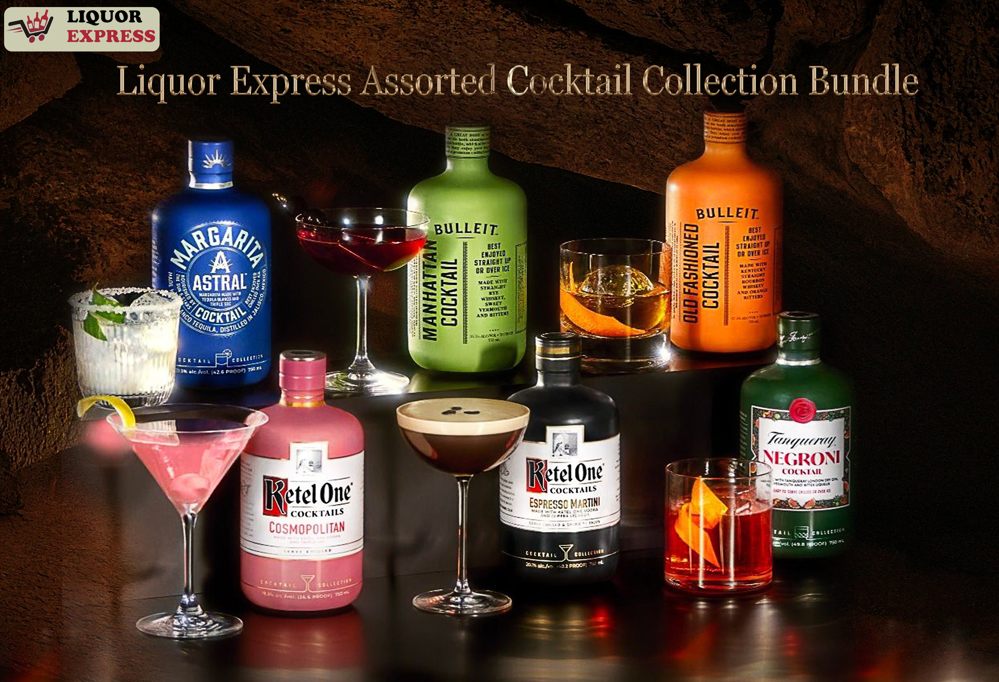 Cocktail Express Liquor Express Assorted Cocktail Collection Bundle Pack