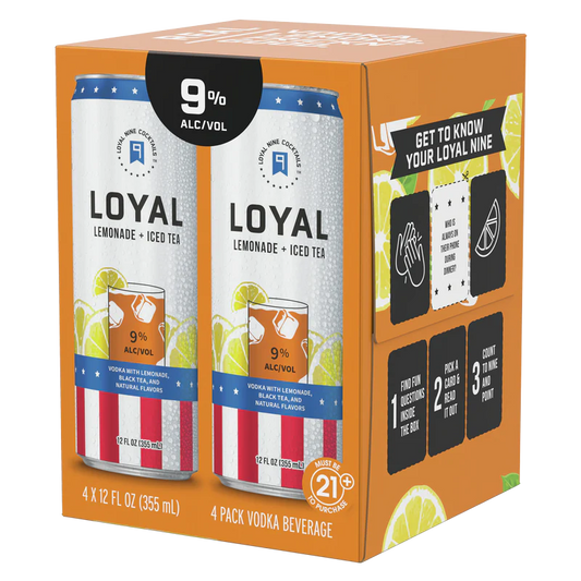 Loyal Nine Lemonade with Iced Tea 355ml Can 4-Pack