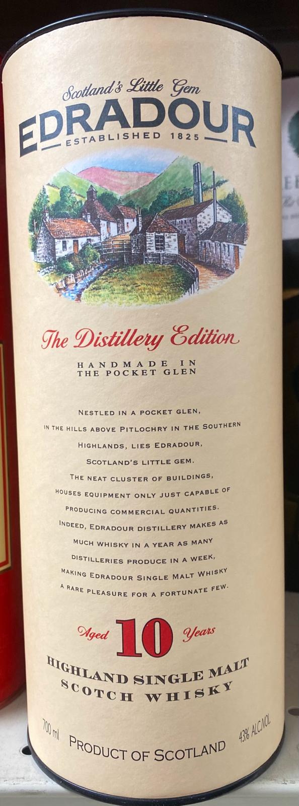 Edradour 10 Year Old Single Malt Scotch Whisky 700ml