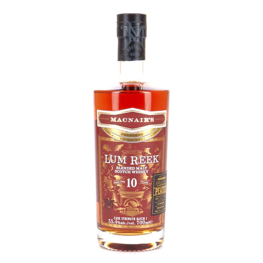 MacNair's 10 Year Old Batch 1 Cask Strength Lum Reek Peated Blended Malt Scotch Whiskey 700ml