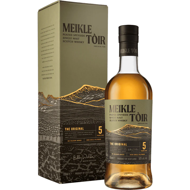 Meikle Toir The Original 5 Year Old Peated Speyside Single Malt Scotch Whisky 700ml