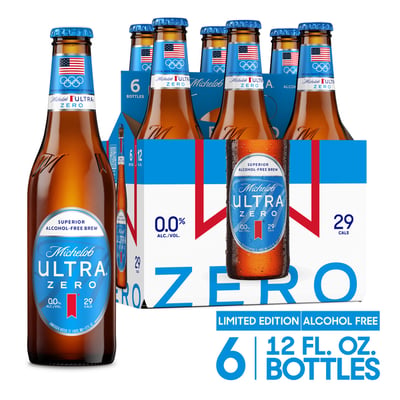 Michelob Ultra Zero Beer 12-Oz Bottle 6-Pack