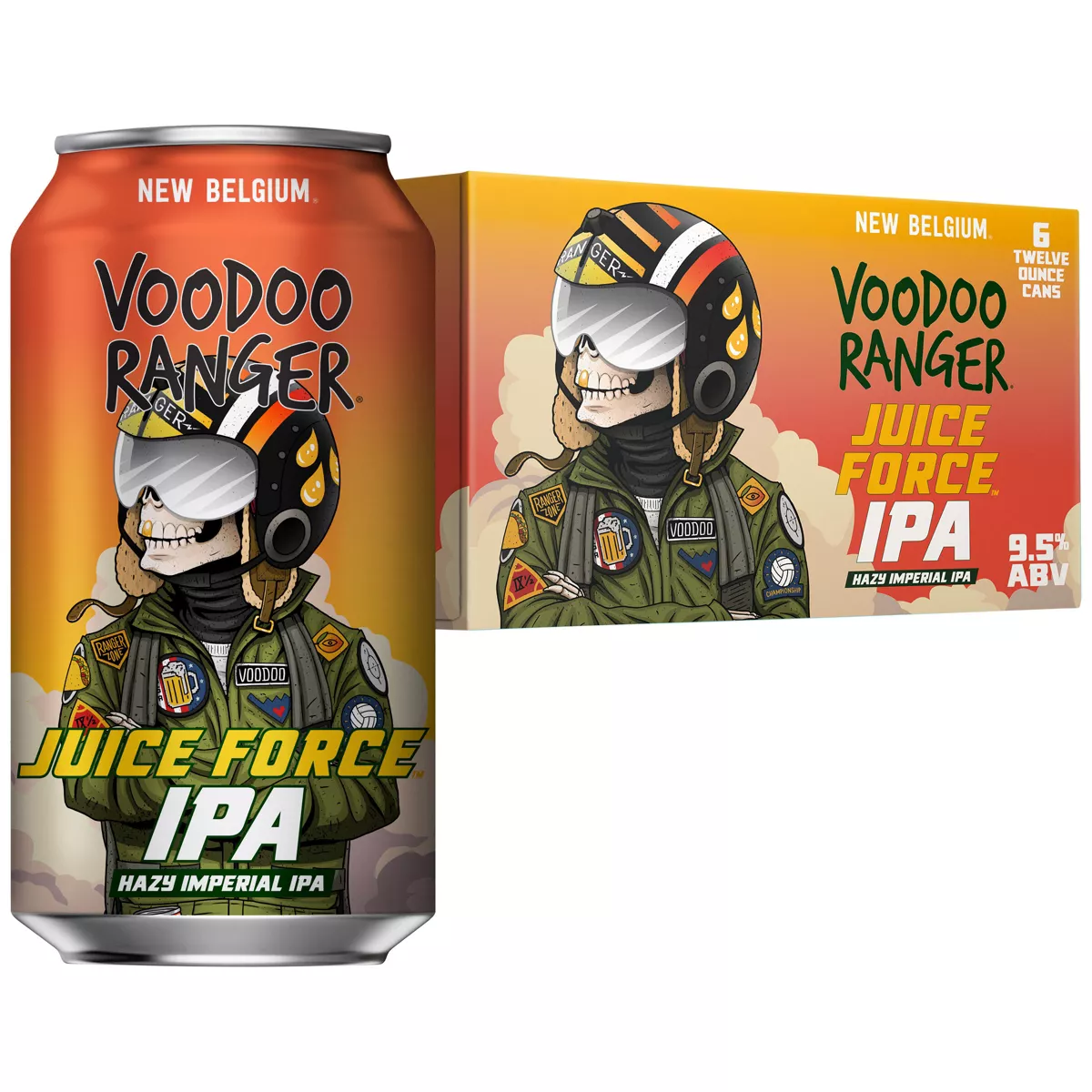 New Belgium Brewing Voodoo Ranger Juice Force Hazy Imperial India Pale Ale Beer 12-Oz Can 6-Pack