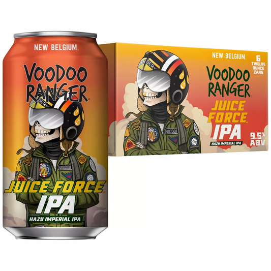 New Belgium Brewing Voodoo Ranger Juice Force Hazy Imperial India Pale Ale Beer 12-Oz Can 6-Pack