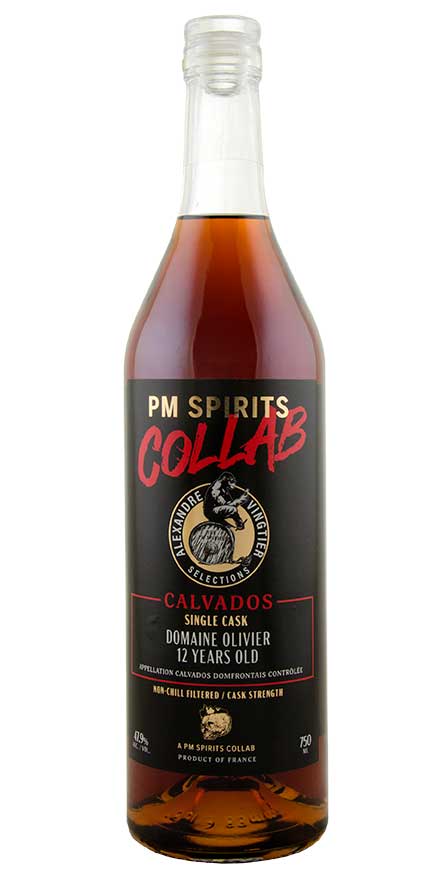 PM Spirits Collab Alexander Vingtier Selections 12 Years Old Domaine Olivier Single Cask Calvados 750ml