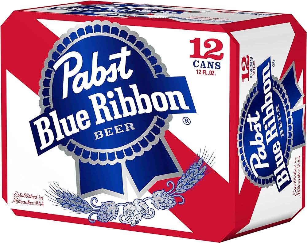 Pabst Blue Ribbon PBR Beer 12-Oz  Can 12-Pack