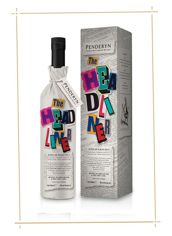 Penderyn Icons of Wales No. 9 The Headliner Single Malt Welsh Whisky 700ml