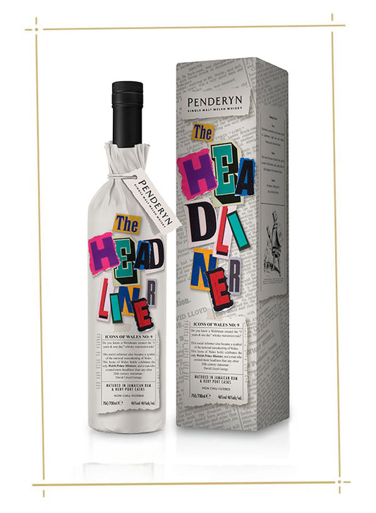Penderyn Icons of Wales No. 9 The Headliner Single Malt Welsh Whisky 700ml