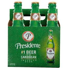 Presidente Pilsner Beer 12-Oz Bottle 6-Pack