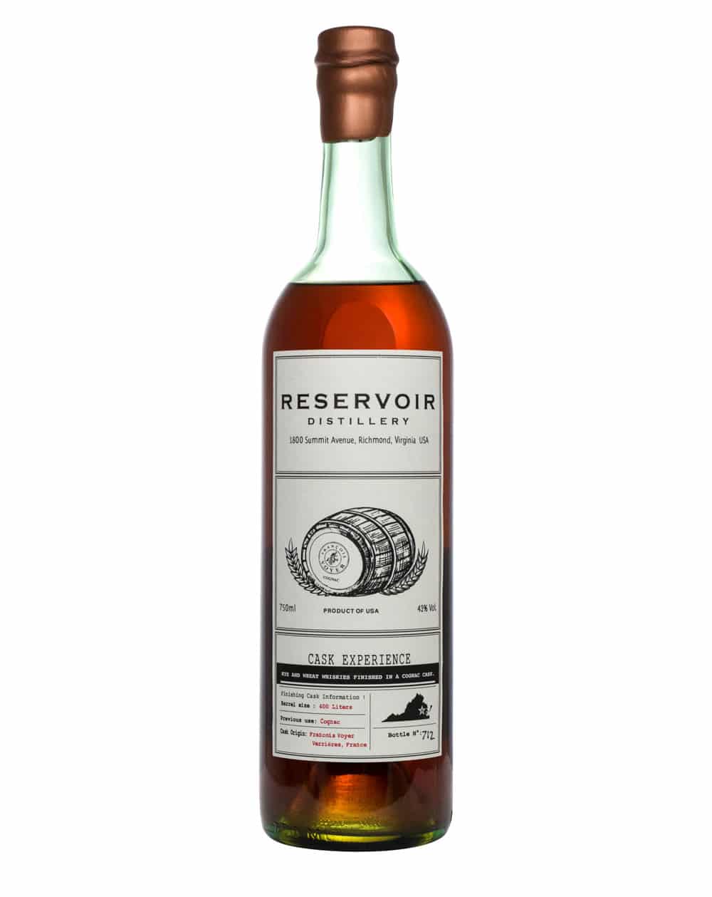 Reservoir's Cognac Cask Experience Whiskey 750ml