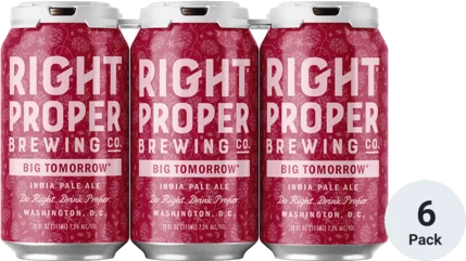 Right Proper Big Tomorrow India Pale Ale Beer 12-Oz Can 6-Pack