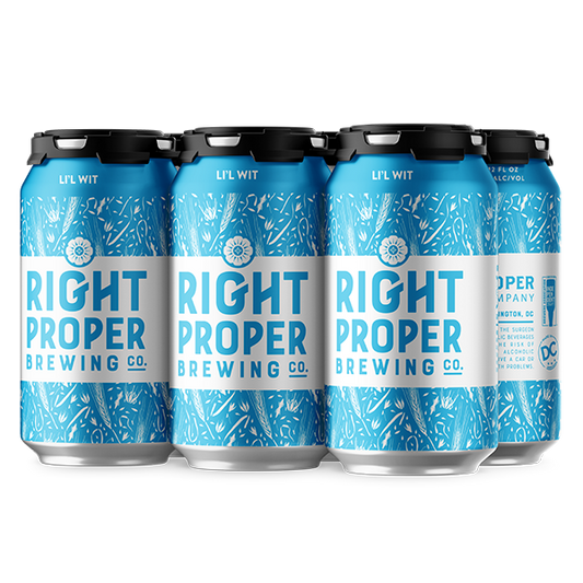 Right Proper Brewing Li'l Wit Beer 12-Oz Can 6-Pack