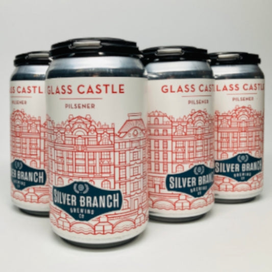 Silver Branch Brewing Glass Castle Czech Pilsner Beer 12-Oz Can 6-Pack