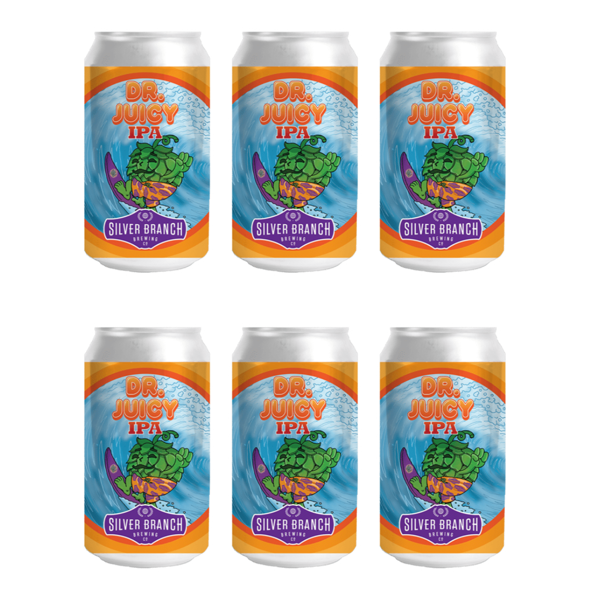 Silver Branch Brewing Dr. Juicy India Pale Ale Beer 12-Oz Can 6-Pack