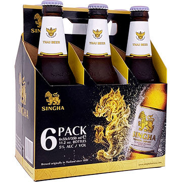 Singha Lager Beer 11.2-Oz Bottle 6-Pack