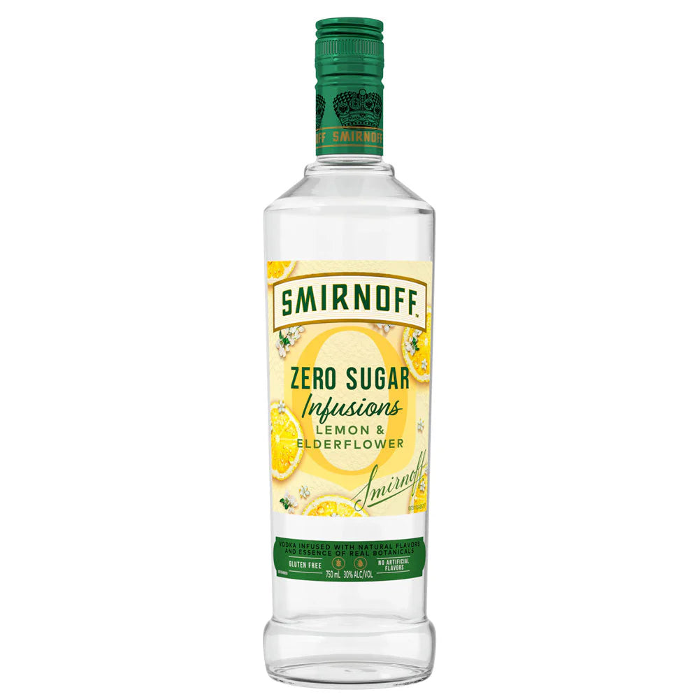 Smirnoff Zero Sugar Infusions Lemon & Elderflower Vodka 750ml