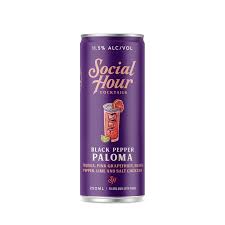 Social Hour Black Pepper Paloma Cocktail 11.2% ABV 250ml 4-Pack