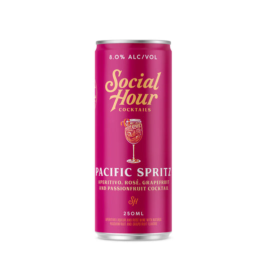 Social Hour Pacific Spritz Cocktail 8% ABV 250ml