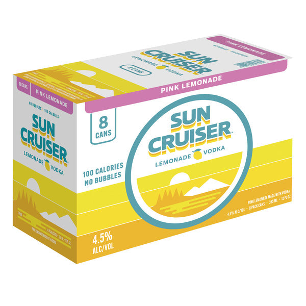 Sun Cruiser Pink Lemonade Vodka Cocktail 12-Oz Can 8-Pack