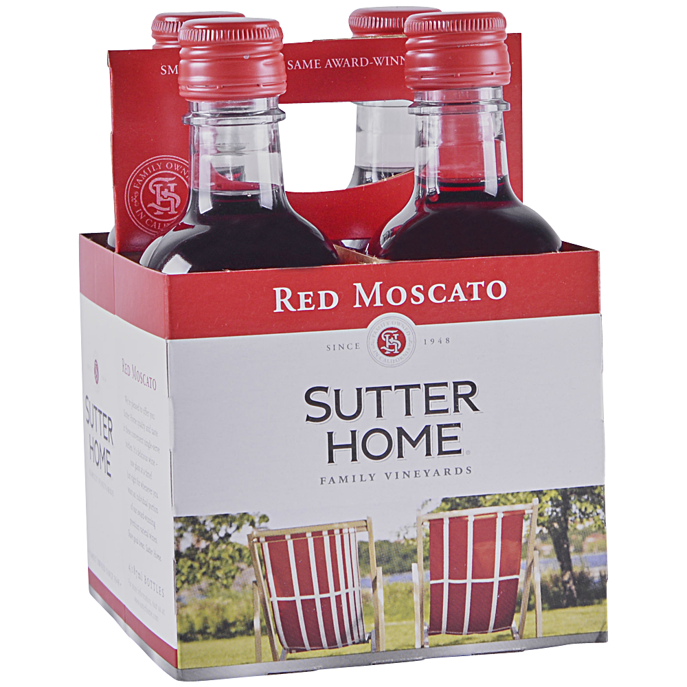 Sutter Home Red Moscato 187ml Bottle 4-Pack