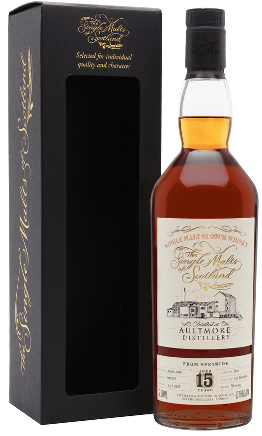The Single Malts of Scotland Cask No.900273 15 Years Old 2008 Aultmore Single Malt Scotch Whisky 750ml